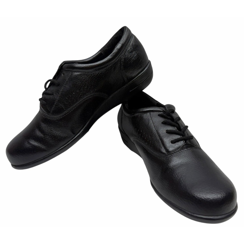 Dr. Scholl's EZ Light Walk Black Leather shoes women's Size 7M Comfort Lace Up